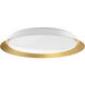 Jasper LED 23.13 inch White and Gold Flush Mount Ceiling Light
