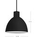 Chroma LED 8.88 inch Black Pendant Ceiling Light