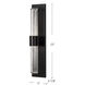 Copenhagen LED 19.63 inch Black Exterior Wall Sconce