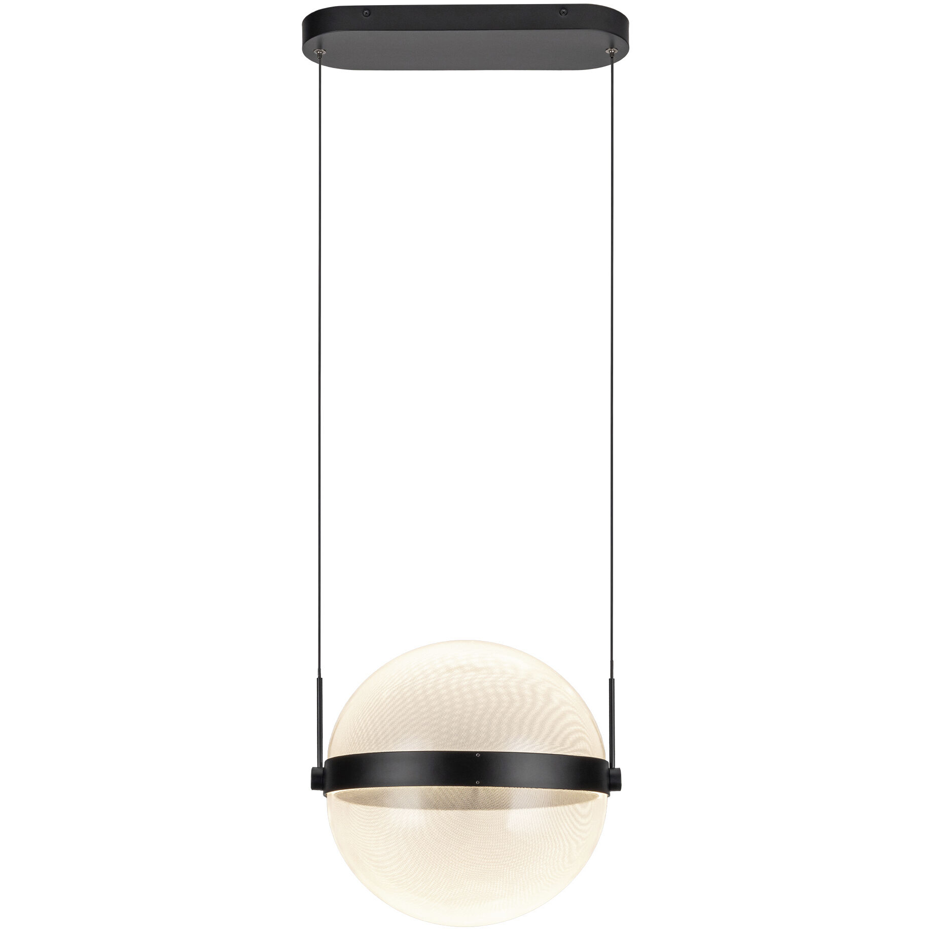 Pisces Pendant Ceiling Light in Black and Light Guide