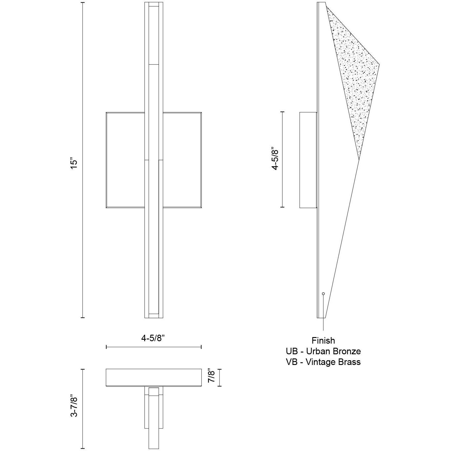 Tachi Wall Sconce Wall Light in Urban Bronze