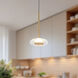Stephord LED 4 inch Metallic Brass/Clear Glass Pendant Ceiling Light in Clear Glass Shade