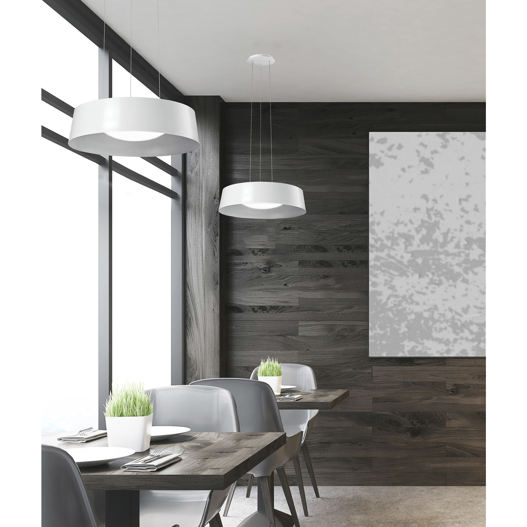 Sampson Pendant Ceiling Light in White