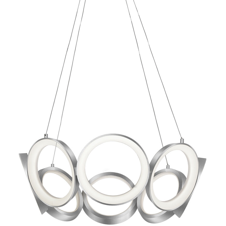 Oros LED 24 inch Antique Silver Chandelier Ceiling Light