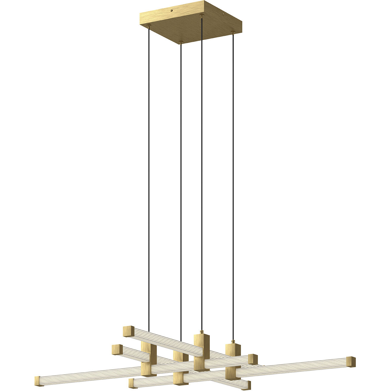 Blade LED 34.13 inch Brushed Gold Chandelier Ceiling Light