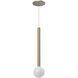 Elixir LED 4 inch Brushed Gold Pendant Ceiling Light