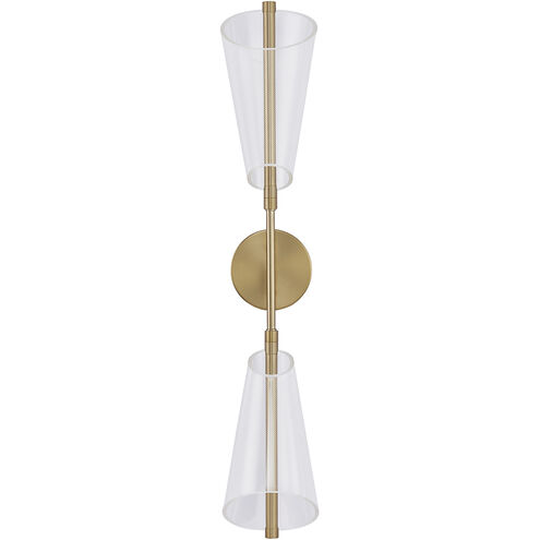 Mulberry LED 5.38 inch Brushed Gold and Light Guide Wall Sconce Wall Light