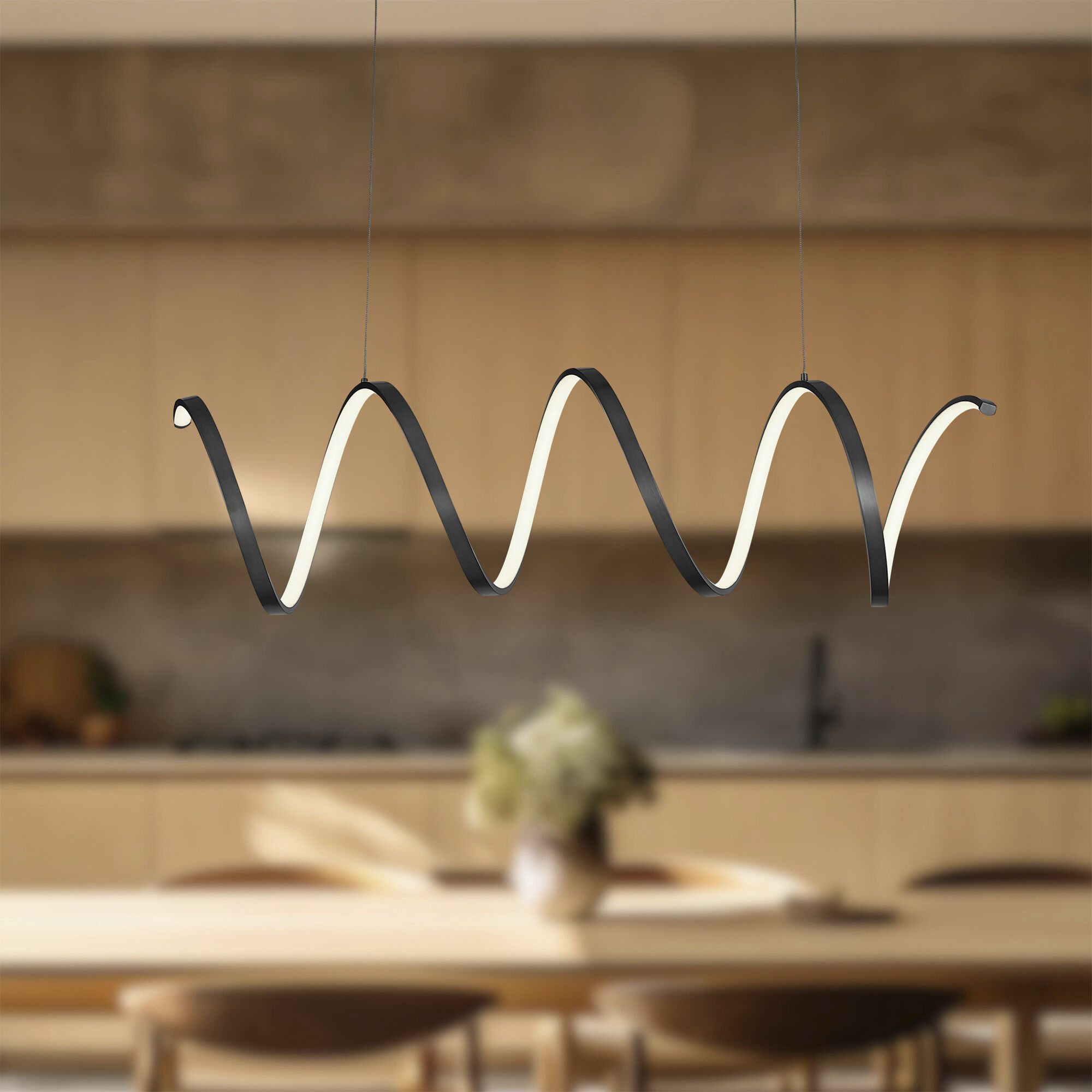 Synergy LED 41.75 inch Black Linear Pendant Ceiling Light