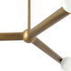 Reese 41 inch Vintage Brass Chandelier Ceiling Light in Opal Glass