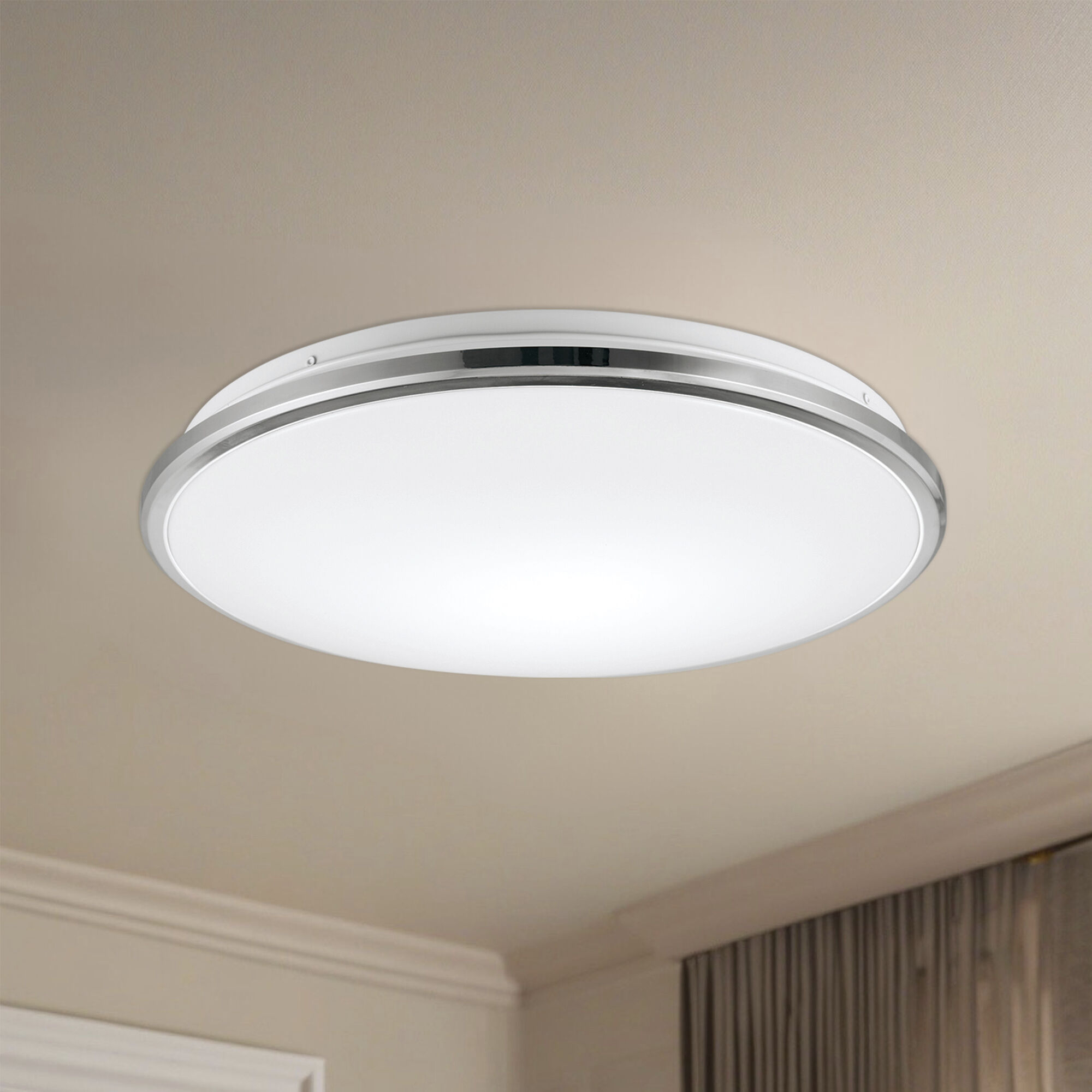 Brook LED 11.13 inch Chrome Flush Mount Ceiling Light
