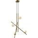 Amara LED 18.38 inch Brushed Gold Chandelier Ceiling Light