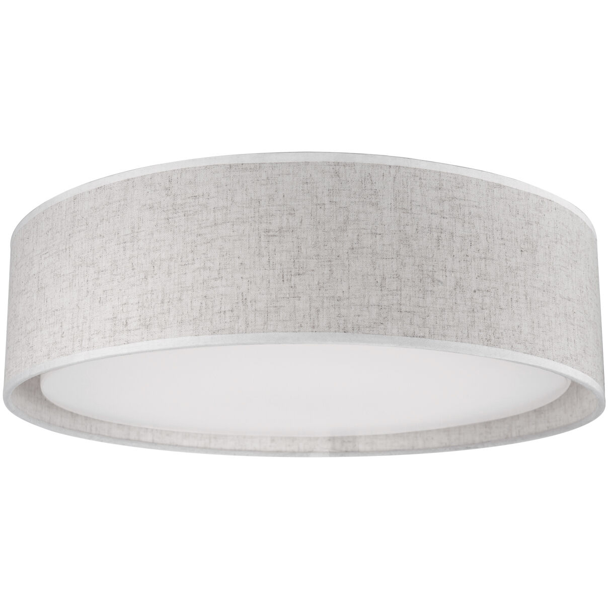 Dalton LED 16 inch Beige Flush Mount Ceiling Light in Textured Linen Shade