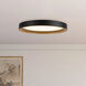 Nix 11.88 inch Black and Gold Flush Mount Ceiling Light