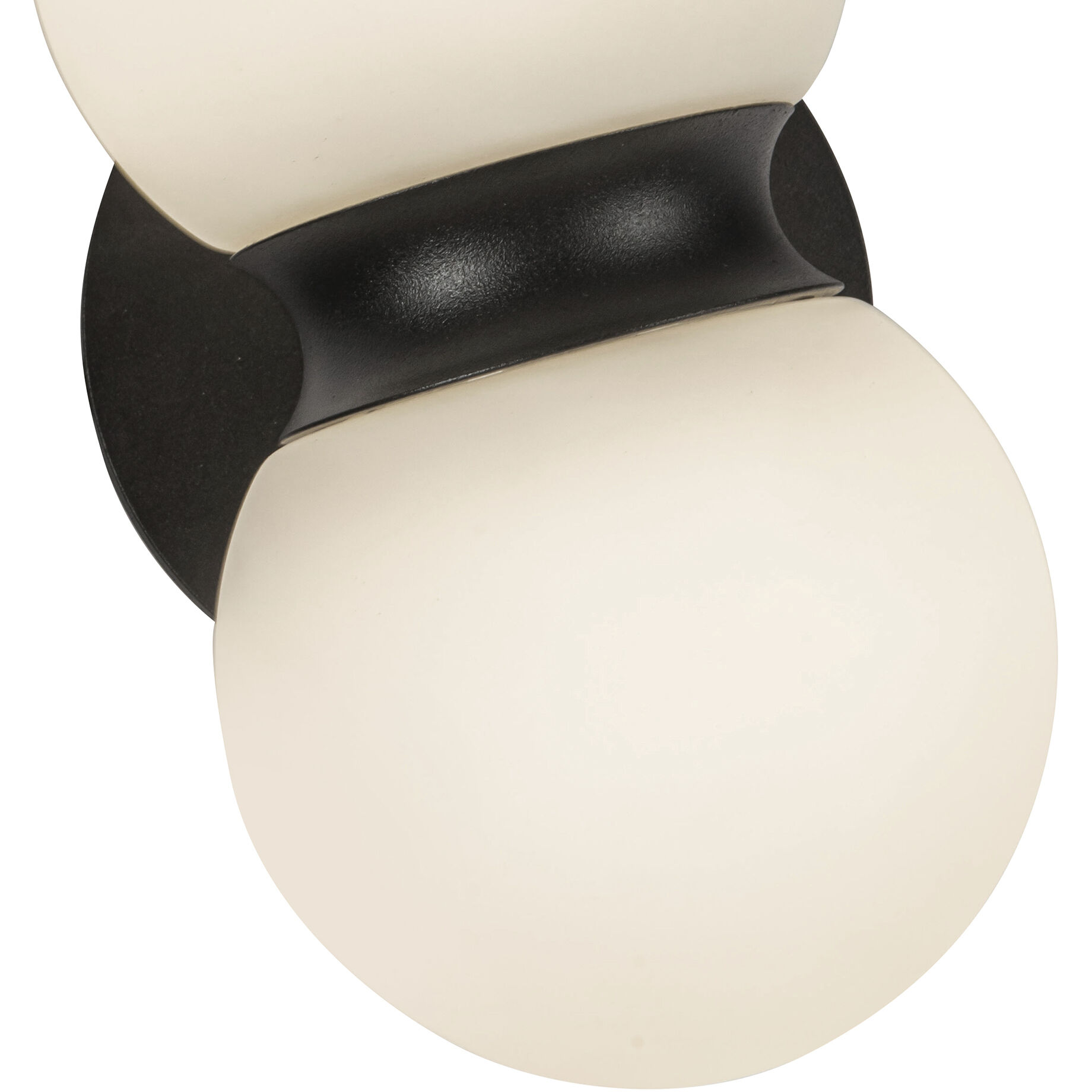 Peri LED 8.88 inch Black Exterior Wall in Matte Opal Glass