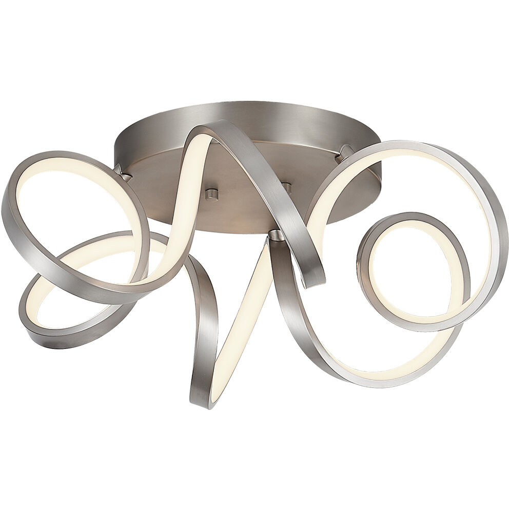 Synergy LED 20 inch Antique Silver Flush Mount Ceiling Light