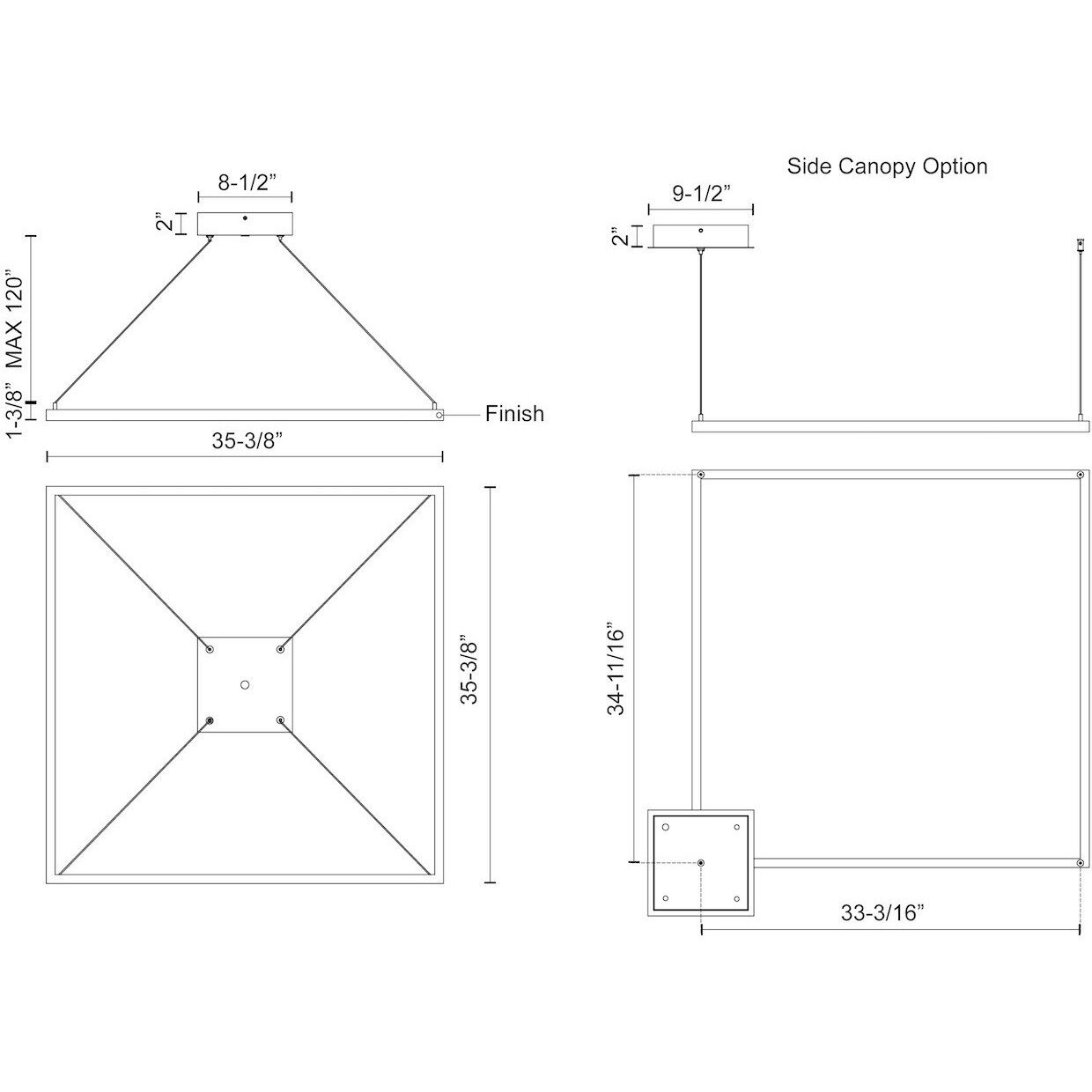 Piazza Pendant Ceiling Light in Brushed Gold
