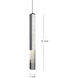 Martelo LED 1.63 inch Chrome Pendant Ceiling Light