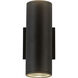 Nordic LED 10 inch Black Exterior Wall Light