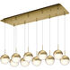 Pluto Multi Pendant Ceiling Light in Brushed Gold