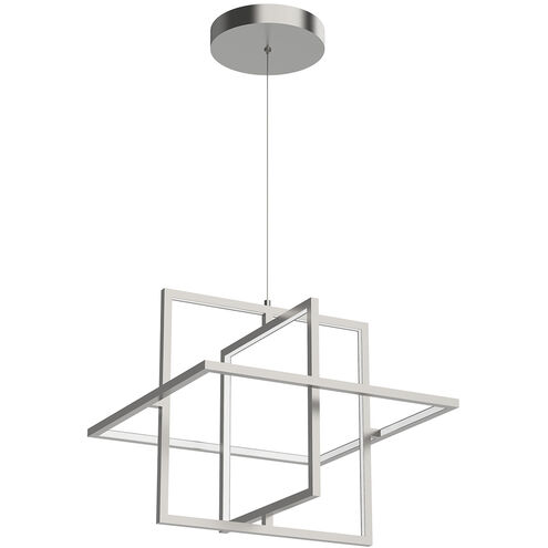 Mondrian LED 19.38 inch Brushed Nickel Pendant Ceiling Light