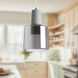 Samson LED 5.88 inch Smoked Pendant Ceiling Light in Smoked Glass