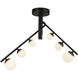 Juniper LED 7.38 inch Black Semi Flush Mount Ceiling Light