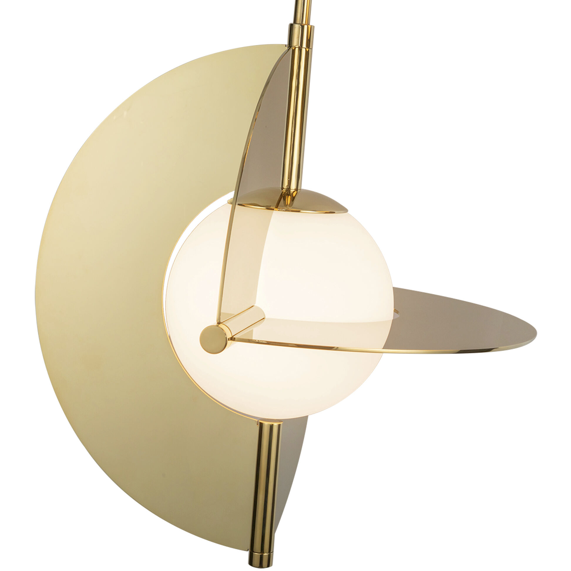 Scorpio LED 27.25 inch Metallic Brass/Opal Glass Chandelier Ceiling Light