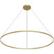 Cerchio LED 70.88 inch Brushed Gold Pendant Ceiling Light