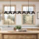 Atlas 7 Light 42.38 inch Black Linear Pendant Ceiling Light