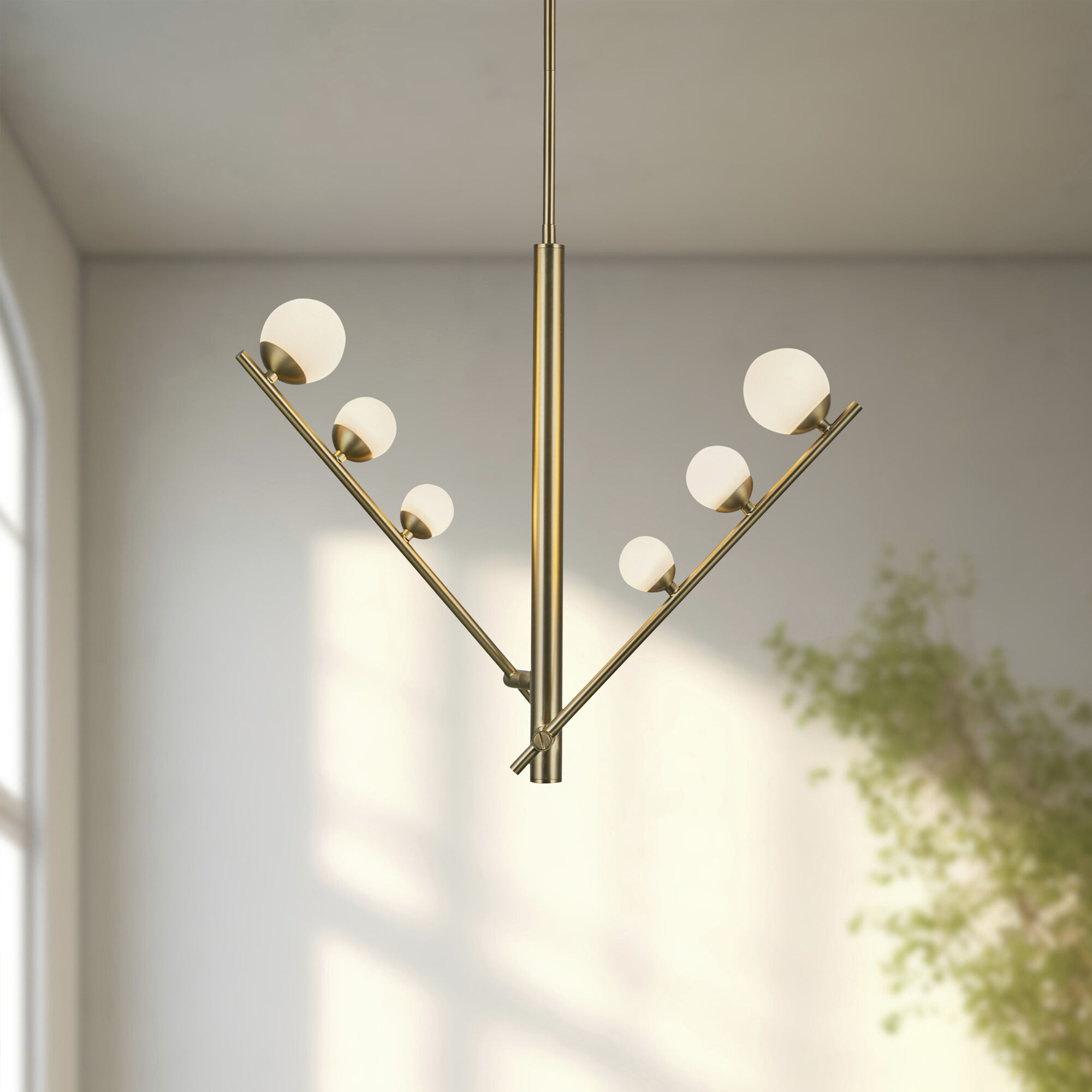 Cypress Pendant Ceiling Light in Brushed Gold