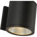 Nordic LED 5 inch Black Exterior Wall Light