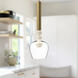 Rise Pendant Ceiling Light in Brushed Gold and Clear