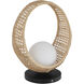 Lanai 16 inch 5 watt Black Table Lamp Portable Light