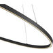 Ovale Linear Pendant Ceiling Light in Black