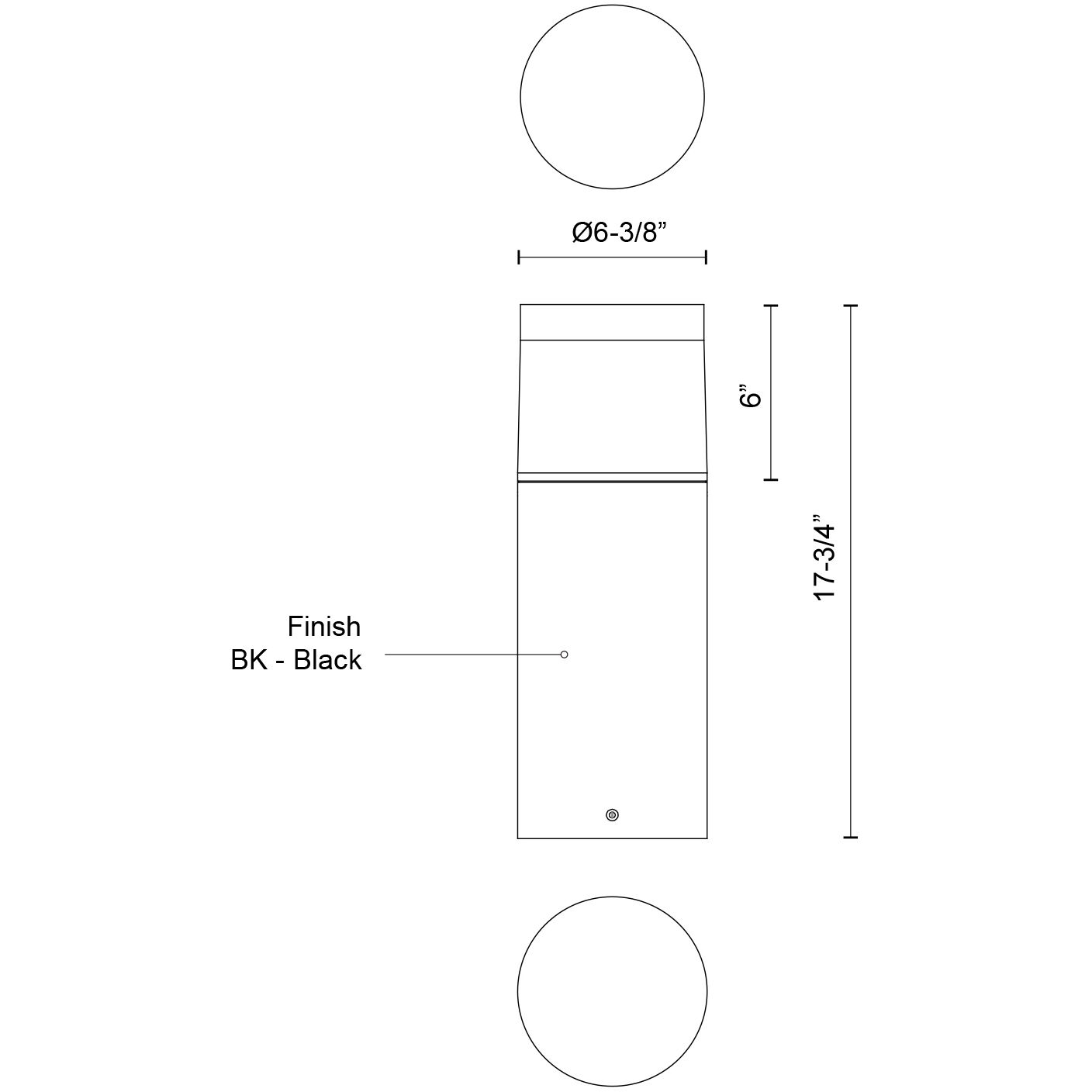 Hanover 120-277V 24.00 watt Black Exterior Bollard