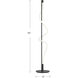 Cursive 60 inch 20 watt Black Floor Lamp Portable Light