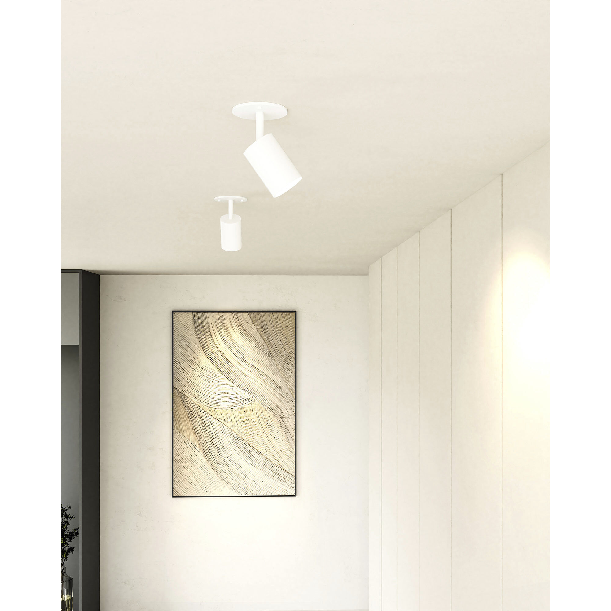 Barclay 1 Light 2.38 inch White Semi-Flush Mount Ceiling Light