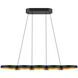Maestro LED 37.75 inch Black/Gold Linear Pendant Ceiling Light in Black and Gold