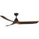 Baylor 60 inch Matte Black and Dark Walnut Ceiling Fan