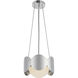 Ciel 1 Light 10.13 inch Chrome/Opal Glass Chandelier Ceiling Light