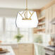 Deco LED 17.75 inch Brushed Gold Pendant Ceiling Light