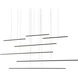 Chute Motion LED 70.88 inch Black Multi-Pendant Ceiling Light