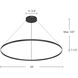 Cerchio LED 59 inch Black Pendant Ceiling Light