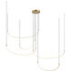 Talis LED 90.25 inch Brushed Gold Multi Pendant Ceiling Light