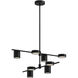 Jayden LED 40 inch Black Chandelier Ceiling Light