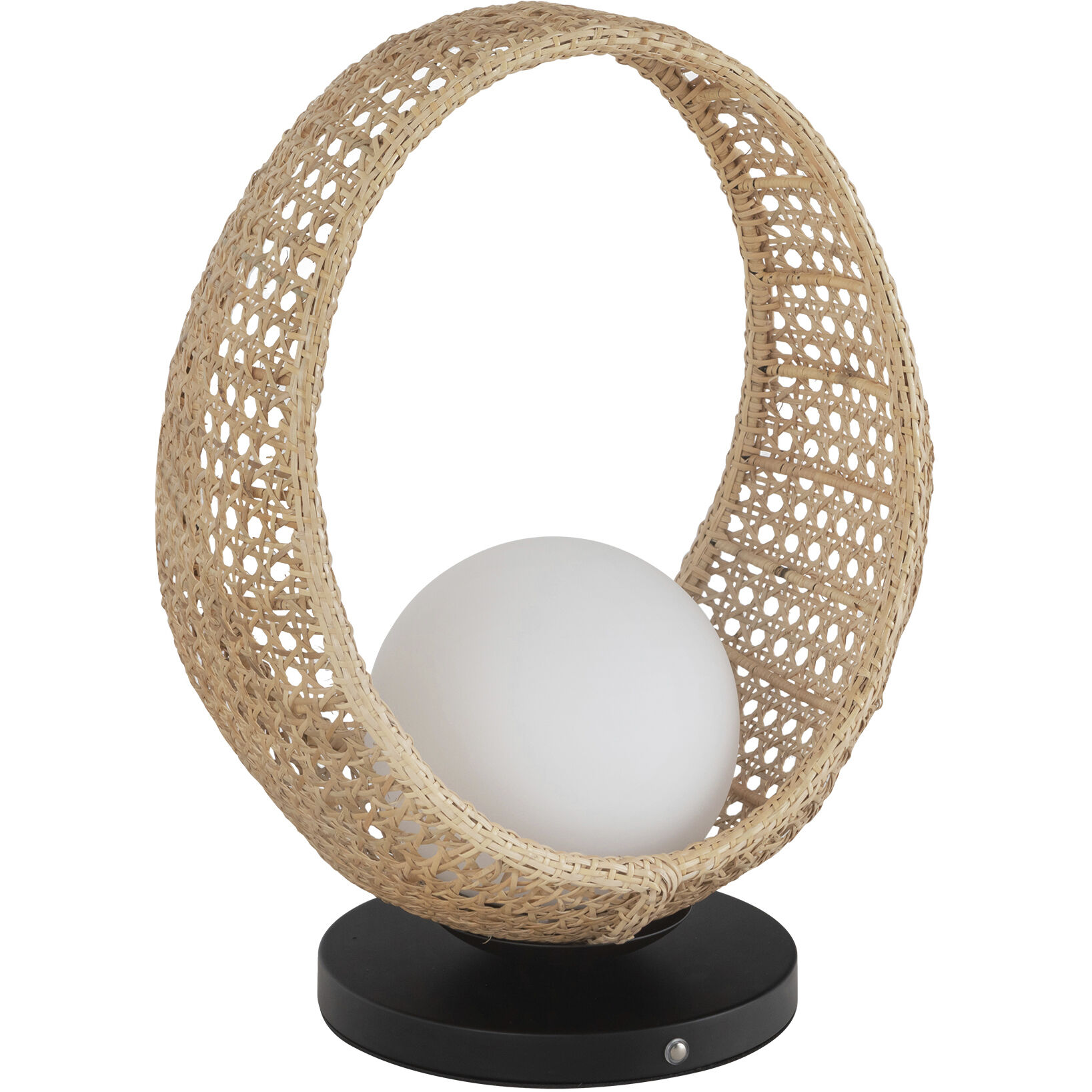 Lanai 16 inch 5.00 watt Black/Opal Glass Table Lamp Portable Light