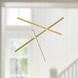 Vega LED 0.75 inch Brushed Gold Multi Pendant Ceiling Light