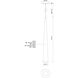Mina LED 2.75 inch Black Pendant Ceiling Light