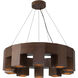 Bosco 34.88 inch Walnut Chandelier Ceiling Light