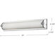 Charlotte LED 25 inch Chrome Bath Vanity Light Wall Light
